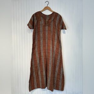 COPY - Vintage Ethnic Indian Dress w/ Textured Pattern